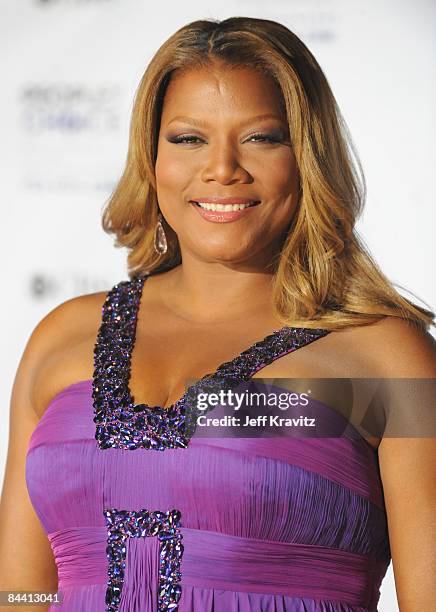 Show host Queen Latifah arrives at the 35th Annual People's Choice Awards held at the Shrine Auditorium on January 7, 2009 in Los Angeles, California.