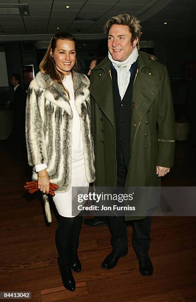 Simon Le Bon and wife Yasmin attend the UK Screening of 'The Wrestler' at Vue West End on January 5, 2009 in London, England.