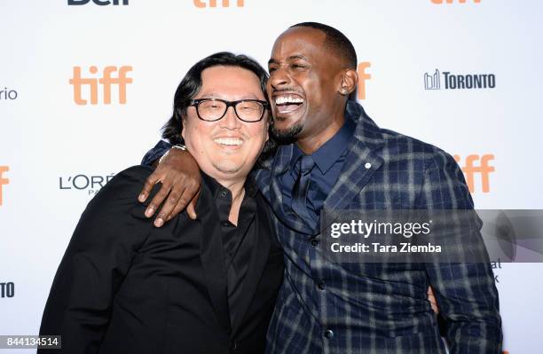 Joseph Kahn and Jackie Long attend the 'Bodied' premiere during the 2017 Toronto International Film Festival at Ryerson Theatre on September 7, 2017...