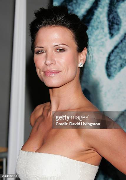 Actress Rhona Mitra attends the premiere of Screen Gems' "Underworld: Rise of the Lycans" at ArcLight Cinemas on January 22, 2009 in Hollywood,...