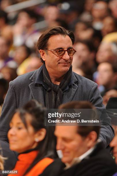 Actor Andy Garcia attends a game between the Washington Wizards and the Los Angeles Lakers at Staples Center January 22, 2009 in Los Angeles,...
