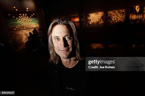 Artist Russell James attends the Nomad Two Worlds Preview Exhibit at Donna Karan's Stephan Weiss Gallery on January 22, 2009 in New York City.