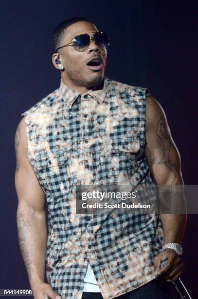 Rapper Nelly performs onstage at Honda Center on September 7, 2017 in Anaheim, California.