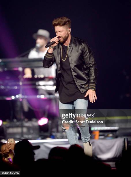 Country singer Chris Lane performs onstage at Honda Center on September 7, 2017 in Anaheim, California.