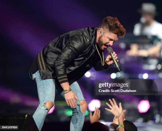 Country singer Chris Lane performs onstage at Honda Center on September 7, 2017 in Anaheim, California.