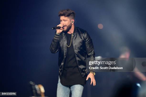 Country singer Chris Lane performs onstage at Honda Center on September 7, 2017 in Anaheim, California.