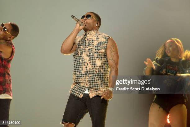 Rapper Nelly performs onstage at Honda Center on September 7, 2017 in Anaheim, California.