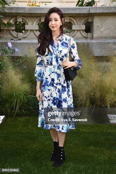 Actress Kim Sa-rang attends the Tory Burch Spring Summer 2018 Fashion Show at Cooper Hewitt, Smithsonian Design Museum on September 8, 2017 in New...