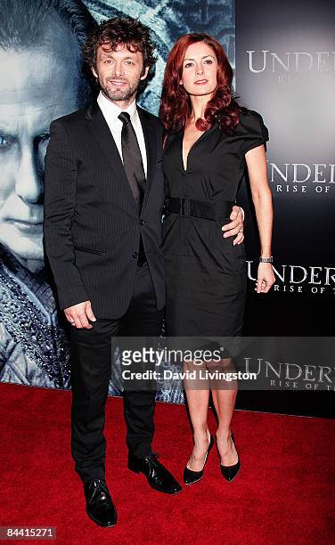 Actor Michael Sheen and Lorraine Stewart attend the premiere of Screen Gems' "Underworld: Rise of the Lycans" at ArcLight Cinemas on January 22, 2009...