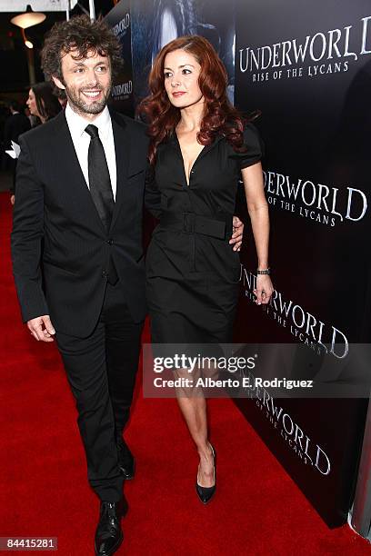 Actor Michael Sheen and Lorraine Stewart arrive at the premiere of Screen Gem's "Underworld: Rise of the Lycans held at the Arclight Theaters on...