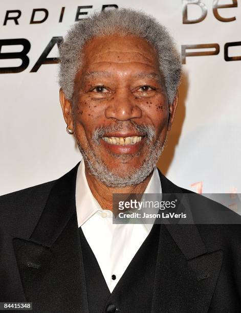 Actor Morgan Freeman attends the 6th annual "Living Legends of Aviation" awards ceremony at the Beverly Hilton Hotel on January 22, 2009 in Beverly...