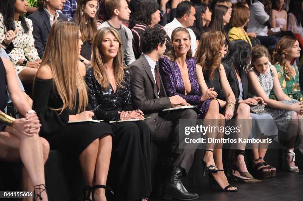 Judges Jessica Alba, Nina Garcia, Zac Posen and Heidi Klum attend the Project Runway fashion show during New York Fashion Week: The Shows at Gallery...