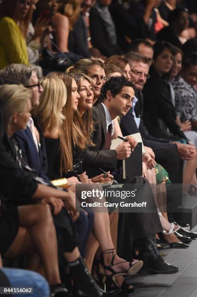 Judges Jessica Alba, Nina Garcia, Heidi Klum and Zac Posen seen during the Project Runway fashion show during New York Fashion Week at Gallery 1,...