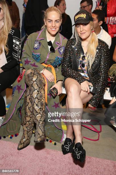 Sam Beckerman and Cailli Beckerman attends the GCDS fashion show during New York Fashion Week: The Shows at Gallery 2, Skylight Clarkson Sq on...