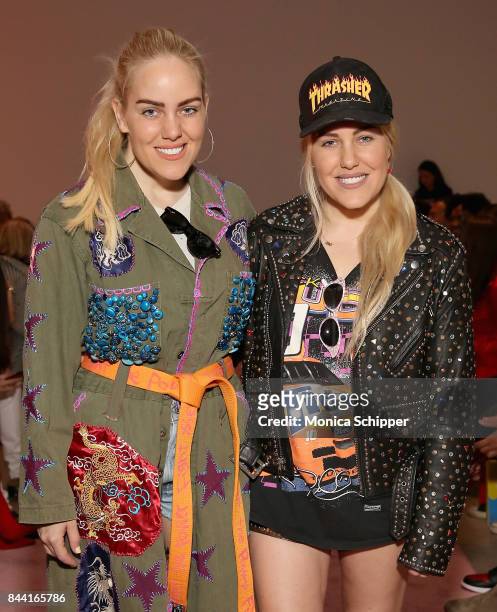 Sam Beckerman and Cailli Beckerman attend the GCDS fashion show during New York Fashion Week: The Shows at Gallery 2, Skylight Clarkson Sq on...