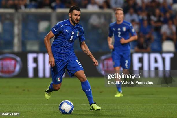 Antonio Candreva of Italy in action during the FIFA 2018 World Cup Qualifier between Italy and Israel at Mapei Stadium - Citta' del Tricolore on...