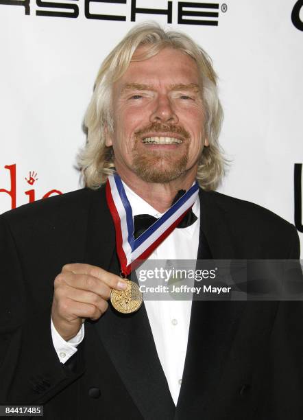 Sir Richard Branson arrives at the 6th Annual Living Legends of Aviation Awards Ceremony at The Beverly Hilton on January 22, 2009 in Beverly Hills,...