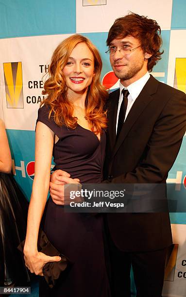 Actress Heather Graham and Yaniv Raz attend The Creative Coalition's Inaugural Ball at the Harmon Center for the Arts on January 20, 2009 in...