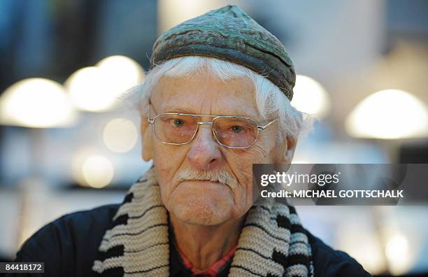 Danish composer of German origin Ilja Bergh is pictured as he visits the show "We Were Neighbours" at the town hall of Berlin's Schoeneberg district....