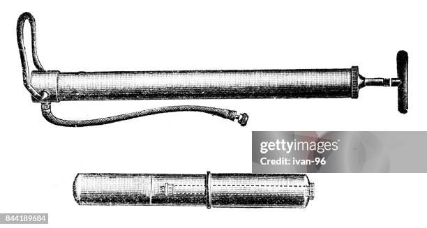 bicycle pump - luftpumpe stock-grafiken, -clipart, -cartoons und -symbole