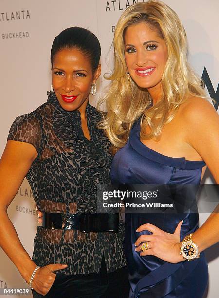 Sheree Whitfield and Kim Zoiciak attend the grand opening of the W Atlanta Buckhead Hotel on January 22, 2009 in Atlanta.