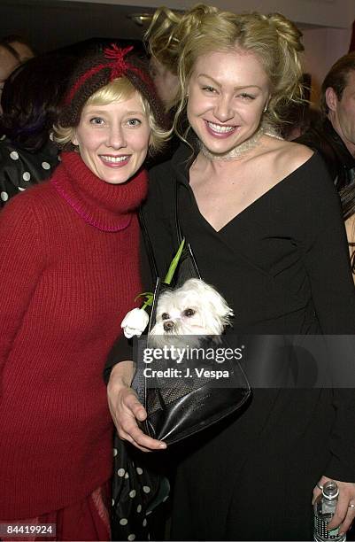 Anne Heche & Portia de Rossi & dog