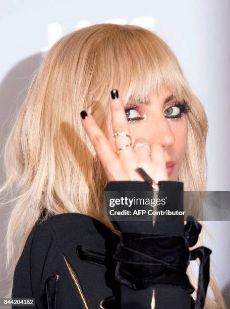 Singer Lady Gaga attends the press conference for "Gaga: Five Foot Two" during the 2017 Toronto International Film Festival at TIFF Bell Lightbox...