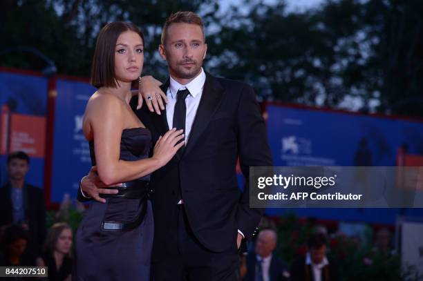 Actor Matthias Schoenaerts and actress Adele Exarchopoulos attend the premiere of the movie Racer And The Jailbird presented out of competition at...
