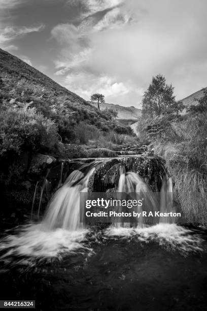 waterfall at fairbrook, peak district, derbyshire, england - september uk stock pictures, royalty-free photos & images