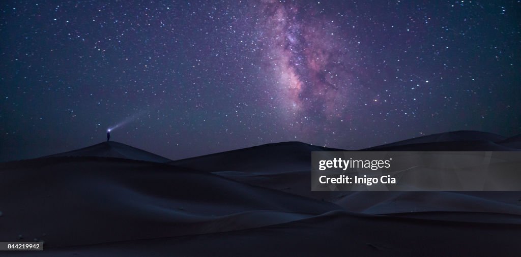 Milky Way arch over the desert