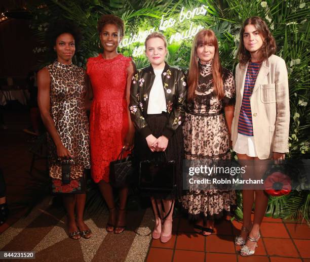 Sasheer Zamata, Issa Rae, Elisabeth Moss, Deborah Lloyd and Leandra Medine attend Kate Spade Presentation during New York Fashion Week on September...