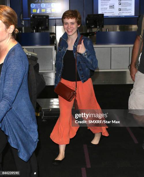 Sophia Lillis is seen on September 8, 2017 in Los Angeles, California