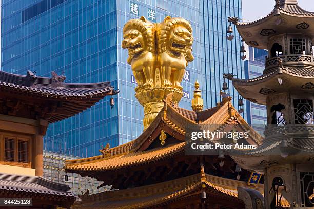 jingan temple, shanghai, china - nanjing road stock pictures, royalty-free photos & images