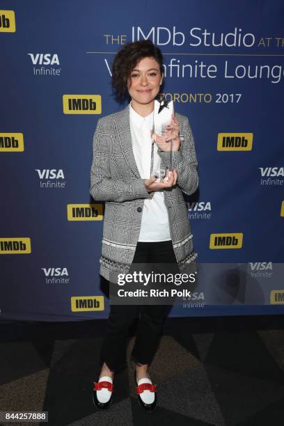 Tatiana Maslany Receives The IMDb 'Fan Favorite' STARmeter Award In Toronto At The Visa Infinite Lounge during The 2017 Toronto International Film...