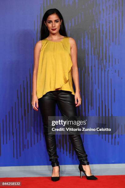 Nadia Kounda walks the red carpet ahead of the 'Controfigura' screening during the 74th Venice Film Festival at Sala Giardino on September 8, 2017 in...