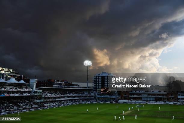 General view during England v West Indies - 3rd Investec Test: Day Two at Lord's Cricket Ground on September 8, 2017 in London, England.