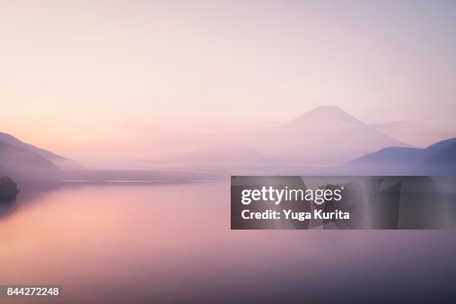 Mt. Fuji over a Foggy Lake Mt. Fuji over a Foggy Lake
