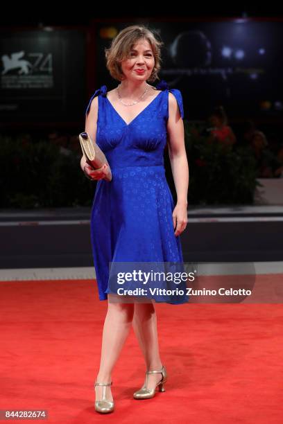 Sophie Pincemaille walks the red carpet ahead of the 'Jusqu'a La Garde' screening during the 74th Venice Film Festival at Sala Grande on September 8,...