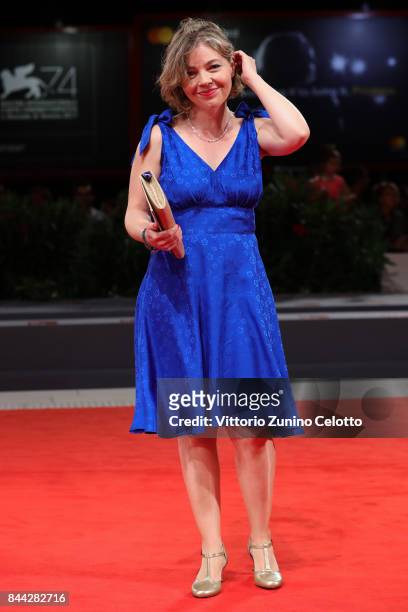 Sophie Pincemaille walks the red carpet ahead of the 'Jusqu'a La Garde' screening during the 74th Venice Film Festival at Sala Grande on September 8,...