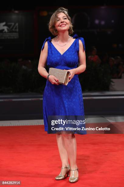 Sophie Pincemaille walks the red carpet ahead of the 'Jusqu'a La Garde' screening during the 74th Venice Film Festival at Sala Grande on September 8,...