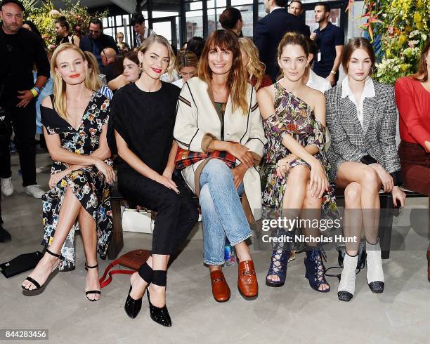 Kate Bosworth, Jamie King, Caroline de Maigret, Sofa Sanchez de Betak and Laura Love attend the Jason Wu fashion show during New York Fashion Week on...