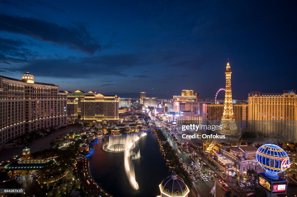 Cityscape Las Vegas Skyline at Sunset