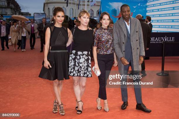 Leonor Varela, Emmanuelle Bercot, Anais Demoustier and Abd Al Malik arrive at the screening for "mother!" during the 43rd Deauville American Film...