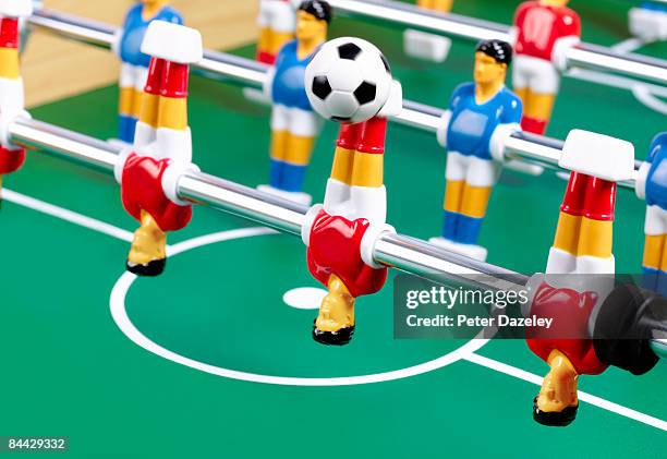 table football over head kick - table football stock pictures, royalty-free photos & images