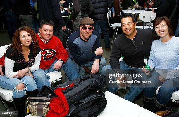 Julie Baca, Tim Baca, Dave Quintana, Bruce Lopez and Lori Lopez attend the Alfred P. Sloan Foundation Reception during the 2009 Sundance Film...
