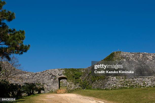 an arch n castle wall - kazuko kimizuka stock pictures, royalty-free photos & images