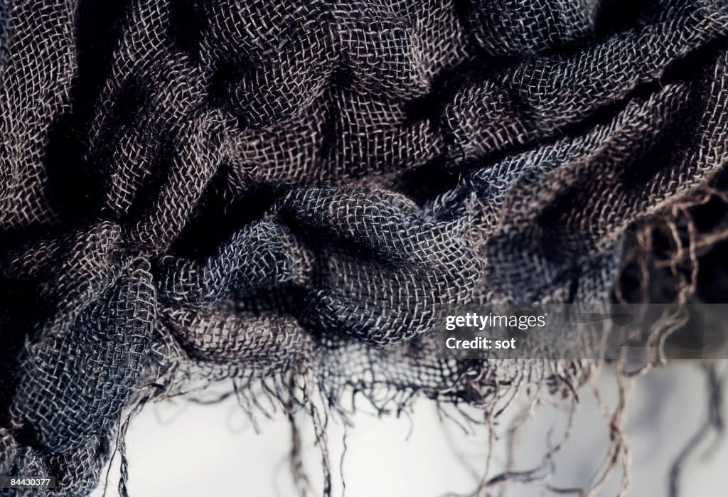 Loosely woven fabric,close up