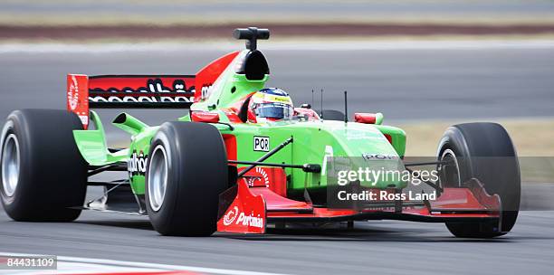 Filipe Albuquerque of Portugal in action during qualifying for the New Zealand A1 Grand Prix at the Taupo Race Track January 24, 2009 in Taupo, New...