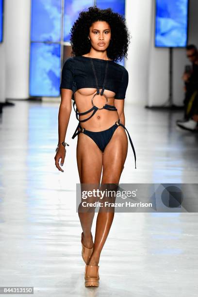 Model walks the runway for Chromat during New York Fashion Week at Gallery 3, Skylight Clarkson Sq on September 8, 2017 in New York City.