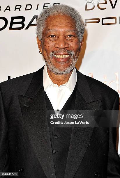 Actor Morgan Freeman attends the 6th annual "Living Legends of Aviation" awards ceremony at the Beverly Hilton Hotel on January 22, 2009 in Beverly...